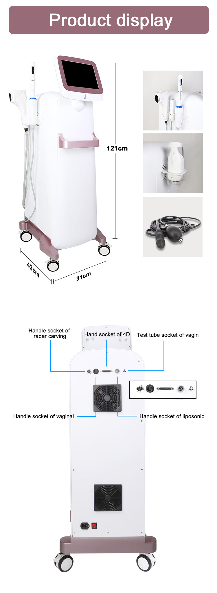 XSD-MF Beauty Machine 5 IN 1 (Liposonic+ 4D HIFU+Radar Carving+Privacy+Detection)