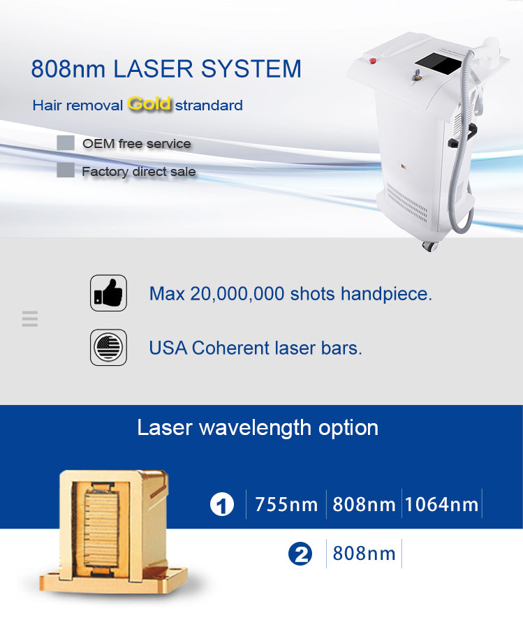 XSD-808-1 Hair Removal 808nm diode laser system hair removal machine