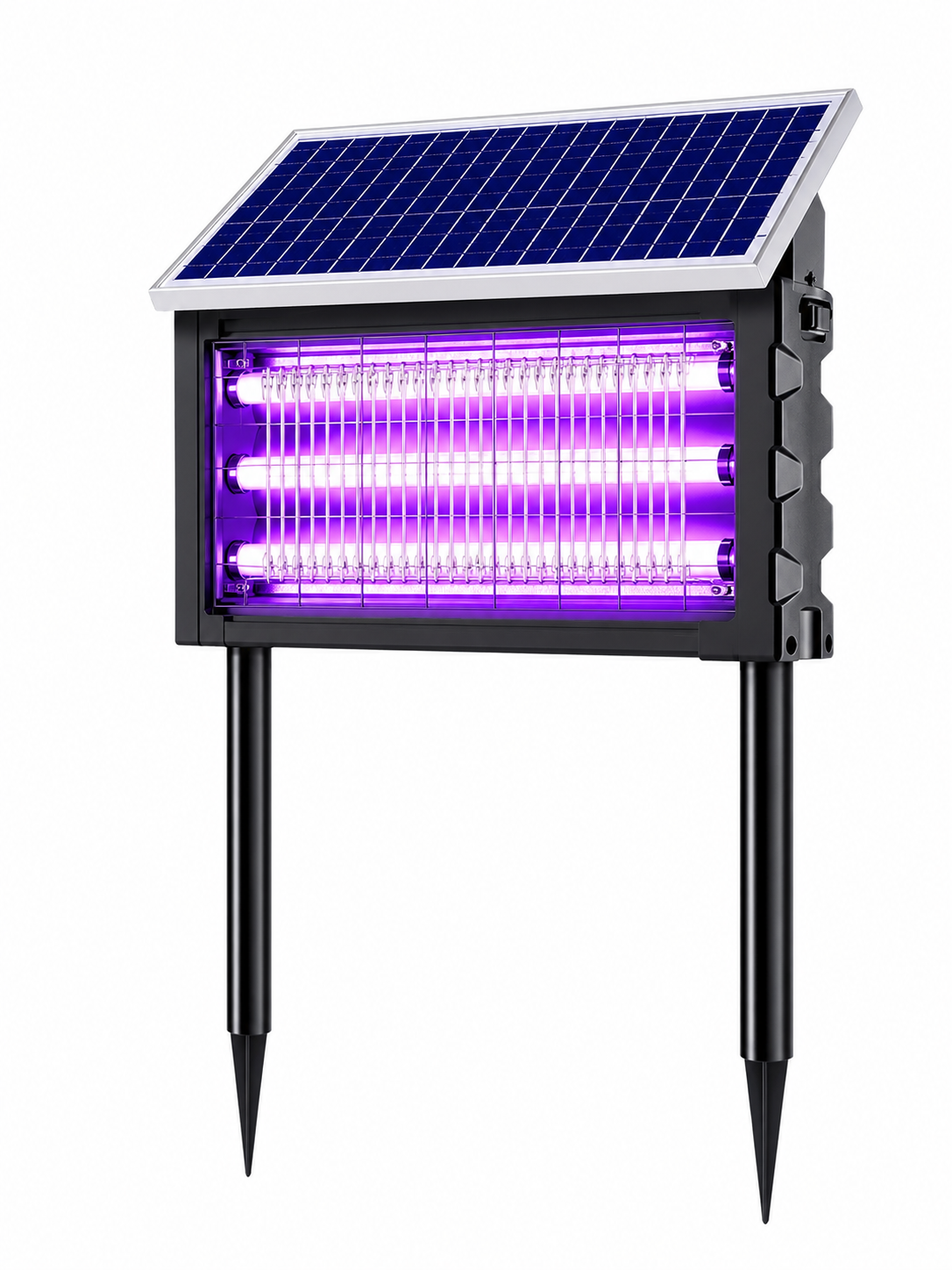 280W solar mosquito killer light stake version on white background