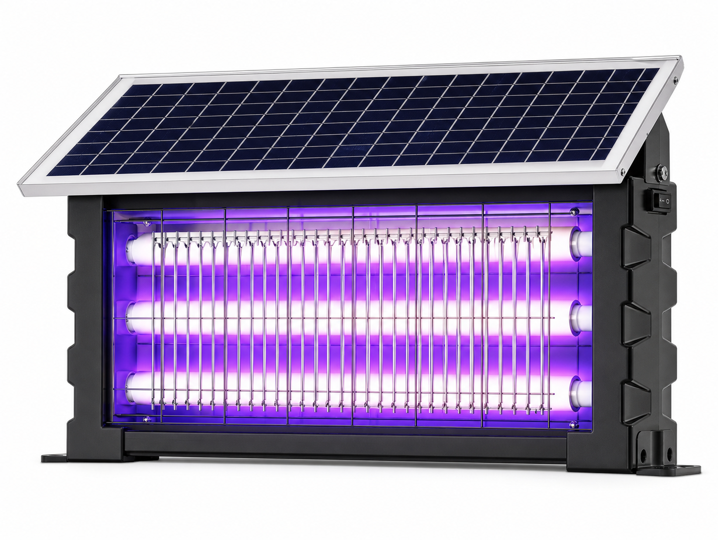 350W flat angle solar mosquito killer light on white background