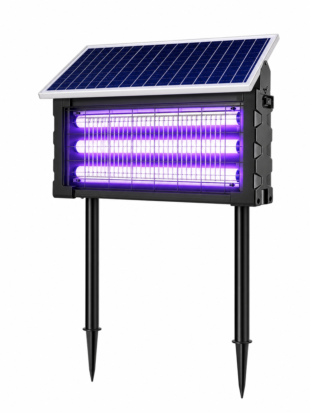 350W solar mosquito killer light stake version on white background