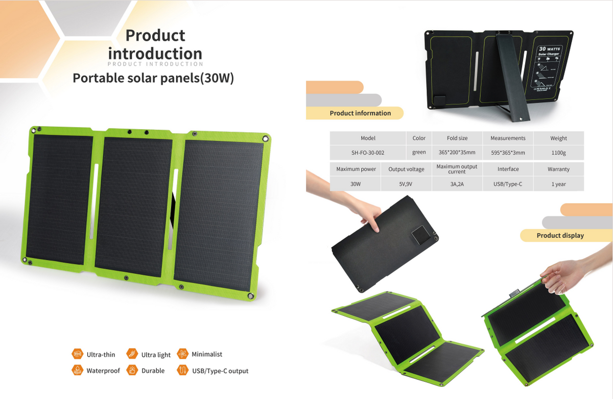 portable solar panels (60W/100W/200W)