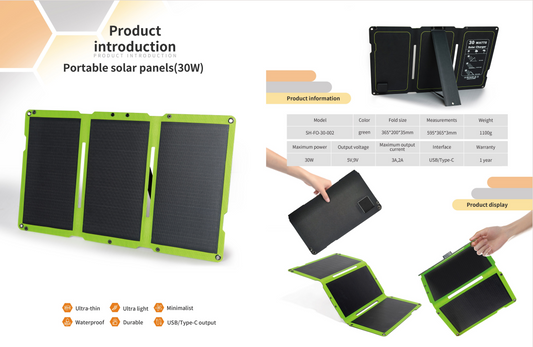 portable solar panels (60W/100W/200W)